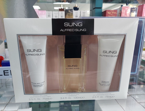 3-Piece SUNG by Alfred Sung Gift Set for Women EDT+Body Lotion+Shower Gel
