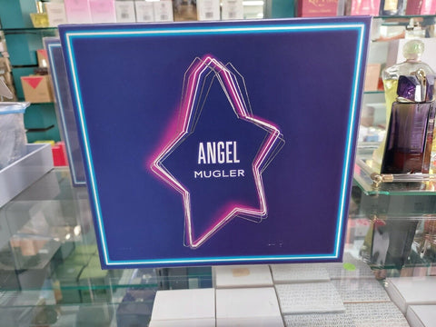 Angel by Thierry Mugler 3 PC Gift Set Body Lotion+.80 oz EDP+Perfuming Brush (1992)
