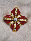 Joan Rivers Interchangeable Brooch Flower Rare Collectible Costume Jewelry