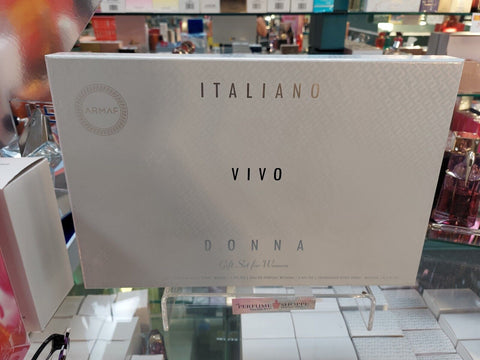 Italiano Vivo Donna by Armaf Perfume Gift Set of 4: EDP+Body Lotion+Body Spray